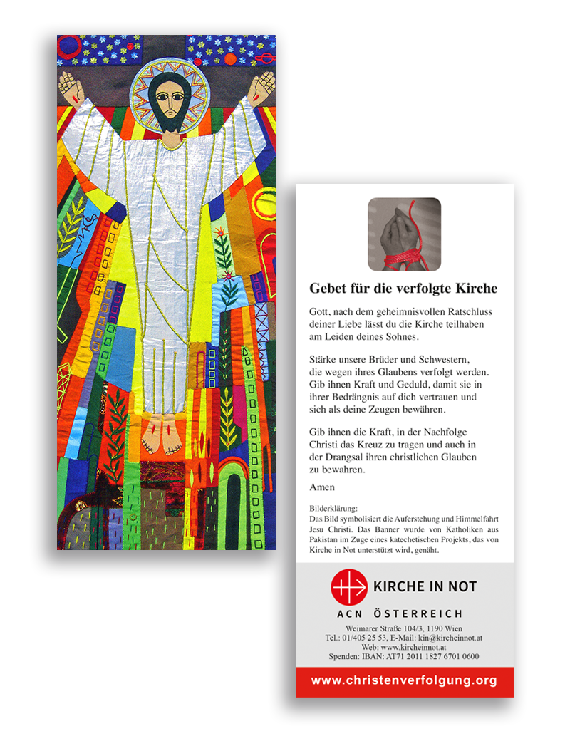 Lesezeichen Gebet verfolgte Kirche