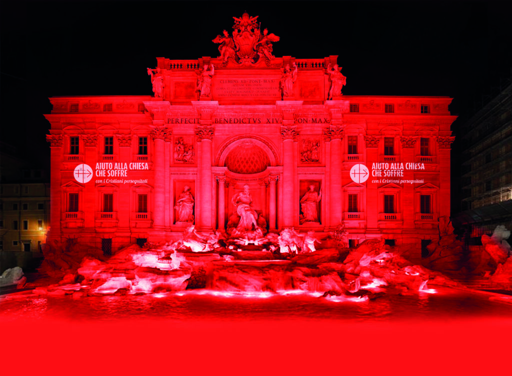 Trevi-Brunnen, Rom, Red Wednesday